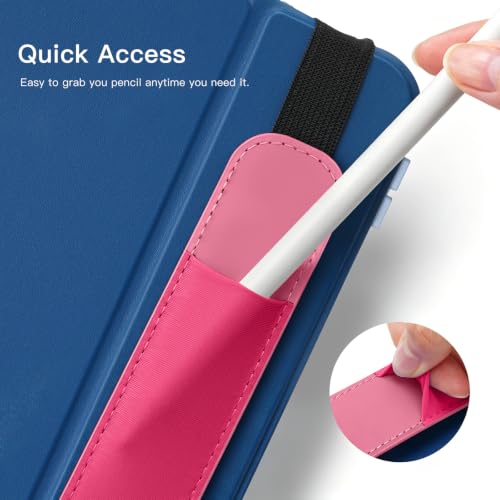 Image of MoKo Pencil Case Holder Fit The Apple Pencil (Pro and USB-C and 1st and 2nd Gen), Detachable Elastic Pocket for Stylus Pen with Elastic Band Attached to iPad Case, Watermelon Red
