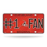 NFL Cleveland Browns #1 Fan Metal Auto Tag