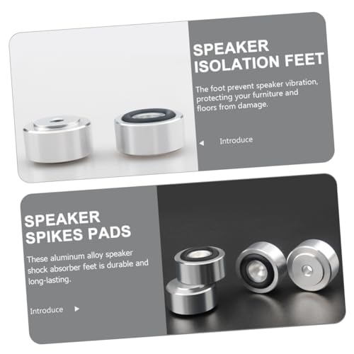 Pies de aislamiento de altavoz Gatuida de aluminio para subwoofer 4