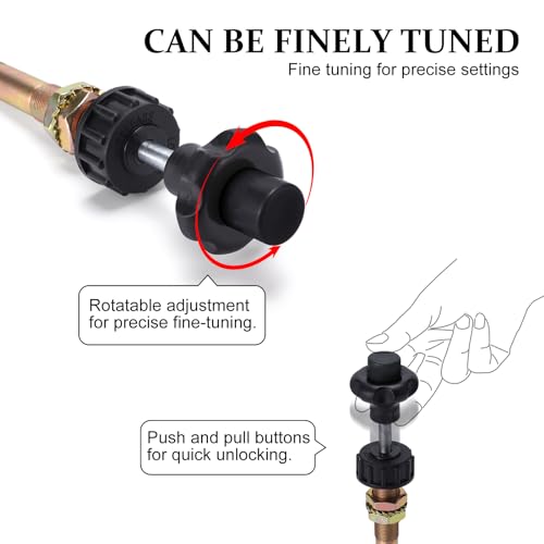 Image of 10FT Heavy Duty Vernier Adjustable Lock Control Cable, Part Number VCGTX10, Locking Adjustable Control Cable, Black Knob