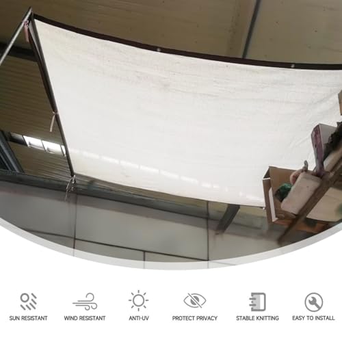 Filet d'ombrage blanc 2,5x9m en PEHD rectangulaire pour serre - 5