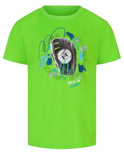 Image of Under Armour Boys Short Sleeve Baseball Graphic T-Shirt, Lightweight & Breathable, Relaxed Fit