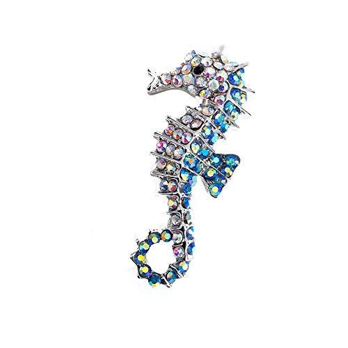 SaiDian 1 Pcs Seahorse Pin Brooch Animal Ocean Seahorse Brooch