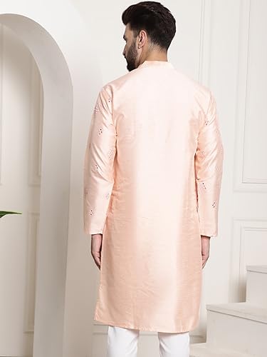 Image of SOJANYA (Since 1958 Men's Silk Blend Designer Long Kurta