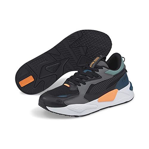 PUMA PUMA Unisex's Rs-z Core Sneaker, Black Castlerock Blue Coral, 8.5