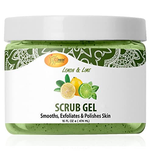 Spa Redi – Exfoliating Scrub Pumice Gel, Lemon & Lime, 16 Oz - Manicure, Pedicure And Body Exfoliator Infused With Hyaluronic Acid, Amino Acids, Panthenol And Comfrey Extract #TOP28