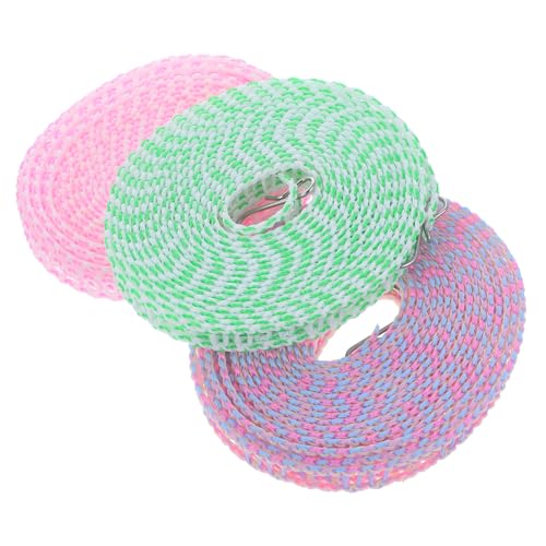 BESTYASH 3Pcs Portable Travel Clothesline Non Slip Windproof Washing Lines for Outdoor Use Break Resistant Laundry Line for Camping Picnics Daily Drying Needs