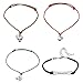 NELLONYA Show Your Teacher Appreciation Gift 4 Pcs Wish Card Teach Apple Charm Bracelets Open School Thank You Gifts for Women