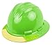 Bullard AVHGBY Above View Hard Hat, Hi-Viz, Vinyl Brow Pad, Ratchet Suspension, Yellow Visor, Hi-Viz Green, One Size