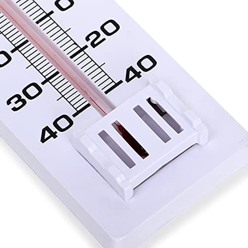 Image of RCSP Room Thermometer Wall Hanging Indoor & Outdoor Temperature Measuring with C & F Scale Easy Operation Durable High Accuracy