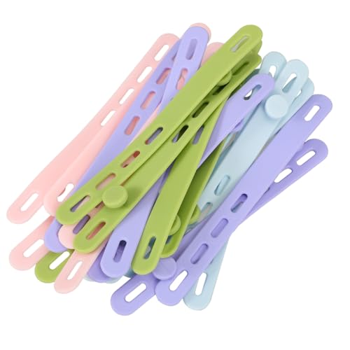 20 unidades de bridas de silicona reutilizables para gestión de cables miniatura 1