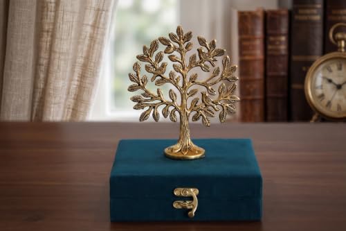 Image of KridayKraft Metal Kalpavriksha Tree of Life Showpiece - Gold Wish Fulfilling Tree for Vastu & Feng Shui | Good Luck Gift for Home, Temple, Office & Housewarming