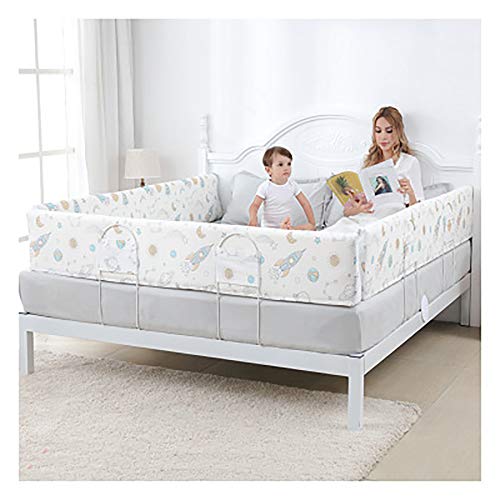 Valla de cama anticaída infantil para dormitorios con barandilla suave 3
