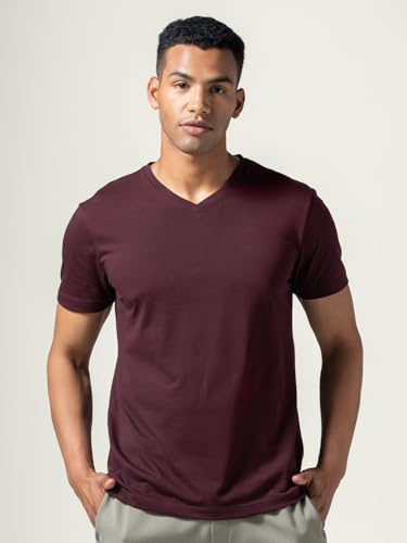 Image of DAMENSCH Regular Fit Cotton Blend Tshirt Half Sleeve Crew Neck Comfortable Casual Lightweight Premium Vortex Elemental Breeeze Tshirts for Men Pack of 1