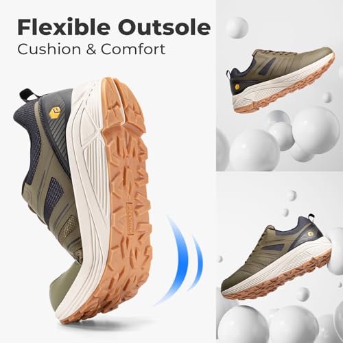 Image of FitVille Extra Wide Sneakers for Men with Wide Toe Box, Lightweight Trail Running Shoes for Workout Gym Cross Training Shoe Fashion Casual Sneaker