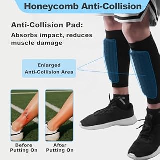 Protege Tibia Foot Enfant, 1 Paire Football Shin Guards Chaussette Protège Tibia Ski Manchon de Protection des Mollets Anti Chocs Boxe Protège Tibias pour Homme Femme Basketball Cyclisme Escalade