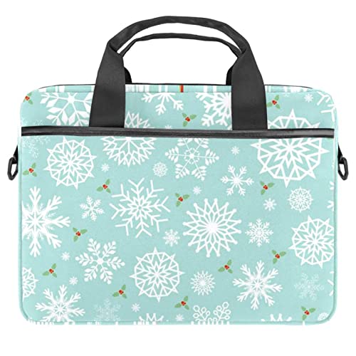 Sac à bandoulière pour ordinateur portable 13-14.5" avec motif flocons de neige colorés