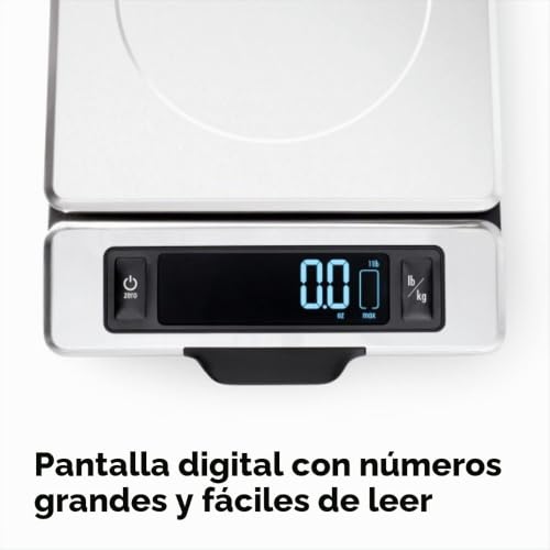 Miniatura 2 de Oxo Good Grips Báscula Para Comida De 5 Kg De Acero Inoxidable Con Pantalla Extraíble, Color Negro