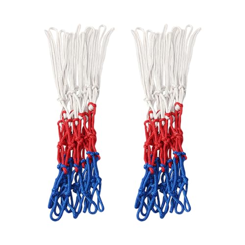 UUYYEO 2 Pcs Heavy Duty Basketball Nets Indoor Basketball Net Replacement Outdoor Basketball Hoop Nets Fits Outdoor Indoor Standard Rims with 12 Loops