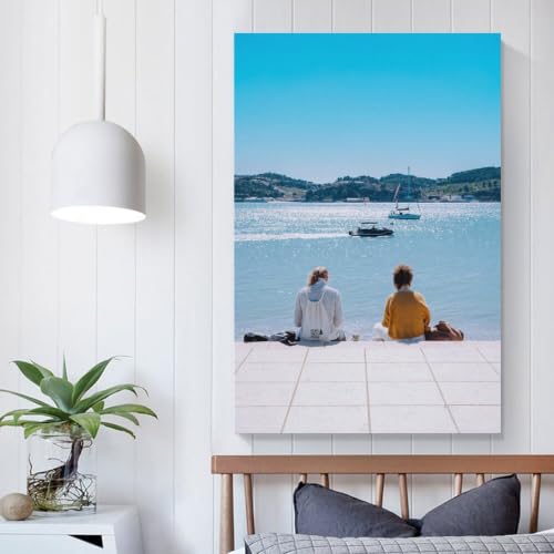 Tableau mer tranquille impression sur toile zen 50x75 cm