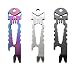 Nurbo 3 PCS Multi-function Skull EDC Tool Pocket Stainless Steel Key Ring Bottle Opener