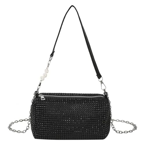 Bolso de Fiesta Plateado Para Mujer Con Té Perfumado (Negro)