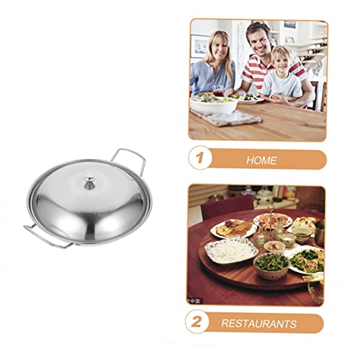 Happyyami Wok de Acero Inoxidable con Tapa y Doble Asa miniatura 7