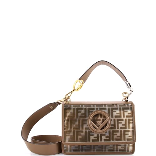 Fendi, Pre-Loved Kan I F Shoulder Bag Zucca PU Medium,