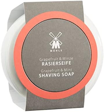 MÜHLE Porcelain Dish with Grapefruit & Mint Shaving Soap, 65 Grams – Shave Soap for Men, Rich & Light Soap Formula, Nurturing Solid Shave Soap Lather, Cooling Effect On Skin image 5