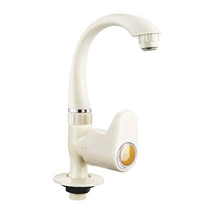 ENNIUS PTMT Swan Neck Tap/Sink Faucet with 360 Degree Flexible Silicon Swivel Spout & Dual Flow Pattern, Hot/Cold Water for Kitchen Sink, Wash Basin Sink, Water tap for Kitchen Sink