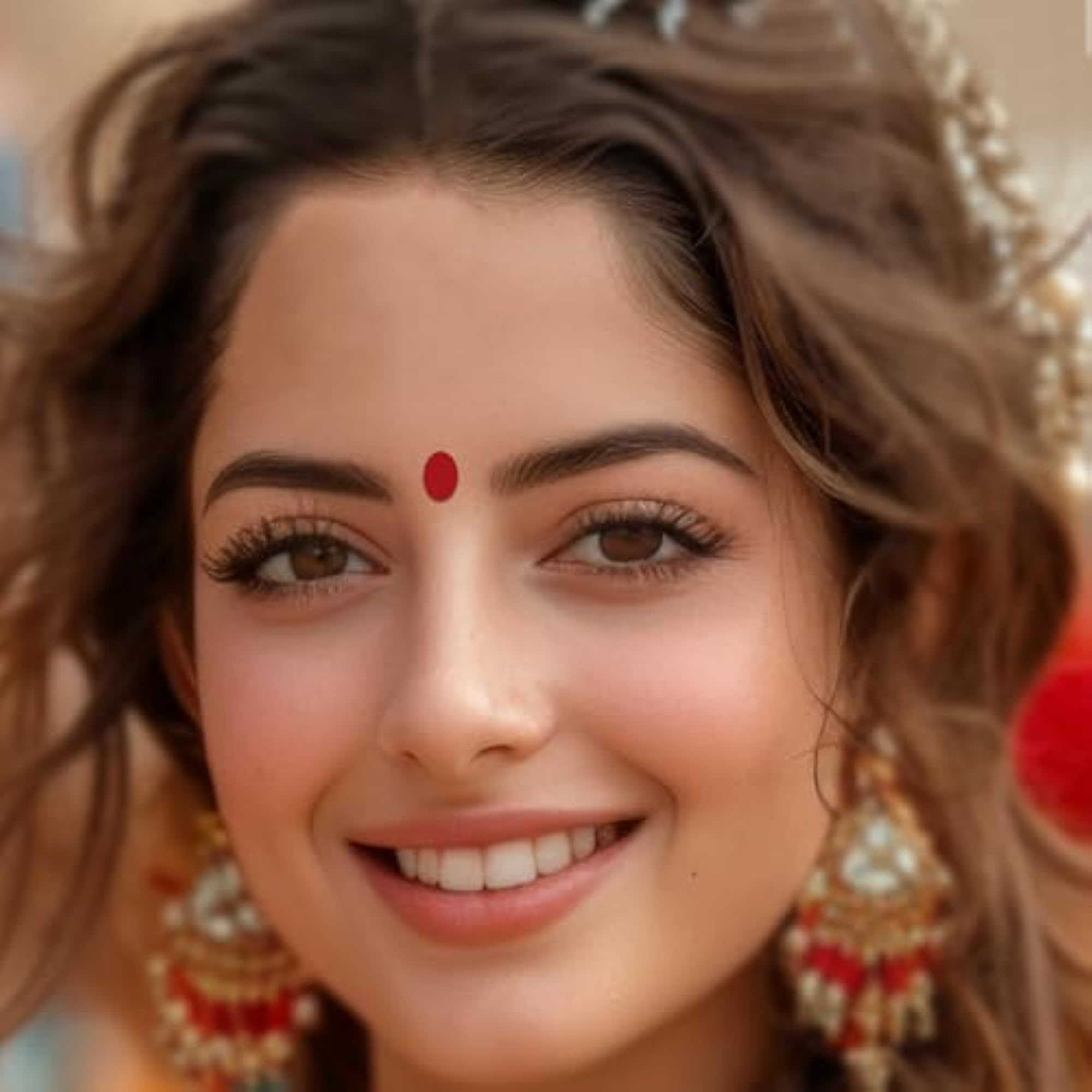 Oval Red Bindi (9mm) for Women