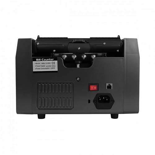 Agellic Geldzählmaschine Scheine & Geldscheinprüfer | 6-fache Falschgeldprüfung, 900 Scheine pro Min | Banknotenprüfer & Geldprüfgerät | Inkl. Falschgeld Prüfer Stift & Batch-Funktion