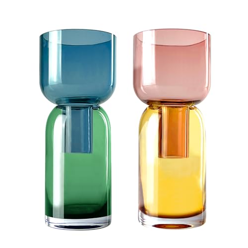 Cloudnola Reversible Glass Flower Vase Set (2)