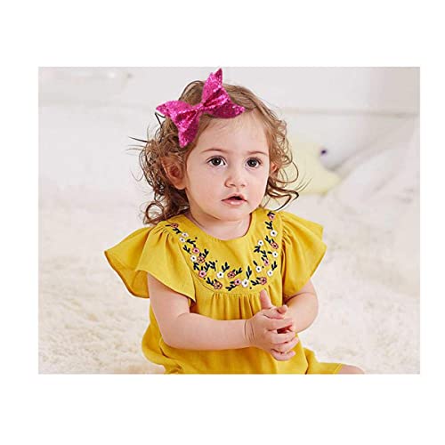 30Pcs Baby Girls Glitter Hair Bows Clips 4.3Inch Sparkly Glitter Bows Alligator Hair Clips Pigtail Hair Bows Hair Accessories For Girls Toddlers Kids Children In Pairs #TOP4