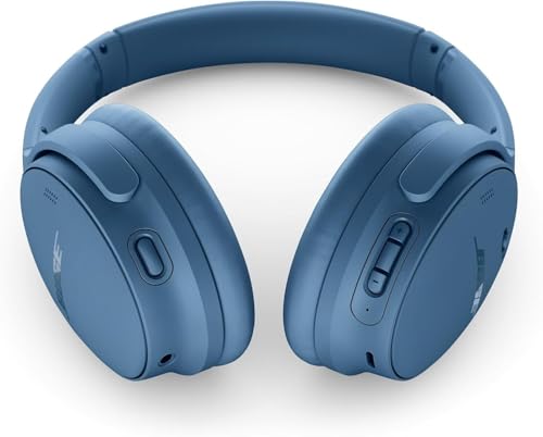 Image of Bose QuietComfort Headphones - Wireless Bluetooth Headphones, Active Over Ear Noise Cancelling and Mic, Deep Bass Bundle + Desktop Headphone Stand + Green Extreme Dual Wall Charger (Blue Dusk)