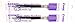 2 Pk Pentel LRN5-V EnerGel Refills, 0.5 mm Fine Needle Tip, Violet