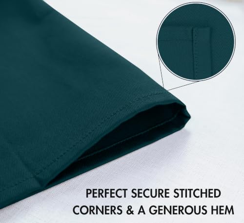 Image of Ruvanti Cloth Napkins Set of 12, Cotton Enrich 18 inchx18 inch - Deep Teal