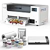 DSV A3 F1080 DTF Printer (XP600 Gen2)-24/7 Auto-Maintenance & Printhead with Moisturizing Fluid,2X Speed vs L1800/R1390, White Ink Circulation,2-Year Ink (White, X13-F1080 Printer+Oven)