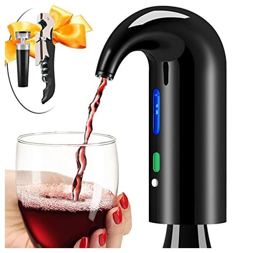 Wine Aerator Gifts Electric Wine Decanter and Dispenser One Touch Red -White Wine Accessories Aeration Work with Wine Opener for Beginner Enthusiast -Wine Gift Set
