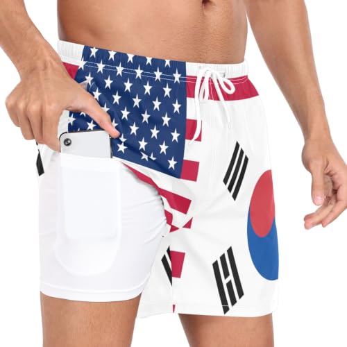 Bañador transpirable de secado rápido elástico Yuiboo forro antirozaduras hombre surf S