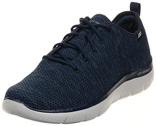 Skechers Summits Doharis, Zapatillas Hombre, Navy Knit/Trim, 42 EU