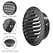 OGANAZI 6 Inch Stainless Steel Air Vent Black Soffit Vents Round Vent Cover Soffit Exhaust Vents with Built-in Fine Mesh for Kitchen, Bathroom, Garage, Office and Warehouse Ventilation