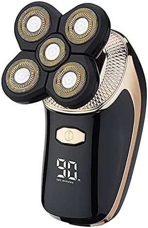 Head Shavers for Bald Men, 5in1 facial body electric shaver grooming kits electric wet and dry razor men beard rotary shaving machine bald rechargeable set
