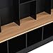 espidoo Entryway Hall Tree with Bench: 5-Cube Storage & Coat Rack - All-in-One Entryway Organizer for Family of 4+ - Black Modern Furniture with Wood-Grain Finish