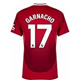 Garnacho Home Soccer Jersey for Men Fan Version (US, Alpha, X-Large, Regular, Regular, Home Kit)