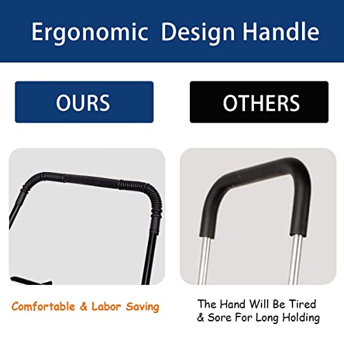 Fiveshops Utility Cart With Wheels To Be Used As A Shopping Cart, Grocery Cart, Laundry Cart And Stair Climber Cart, Weighs 7.5 Pounds But Holds Up To 90 Pounds, Compact And Foldable, Black #TOP3