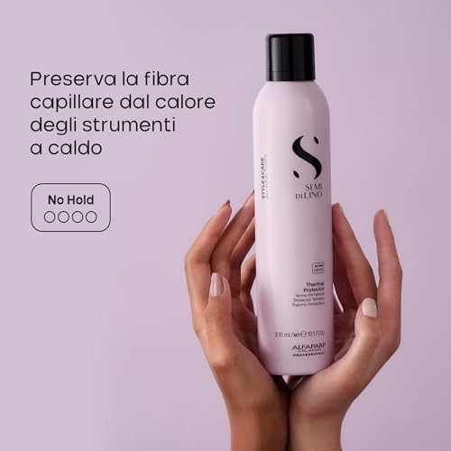 Alfaparf Milano | Semi Di Lino | Style&Care | Thermal Protector - Termoprotettore Con Protezione Termica Fino A 230 C°, Texture Asciutta E Leggera, Per Tutti I Tipi Di Capelli, 300 Ml - 3