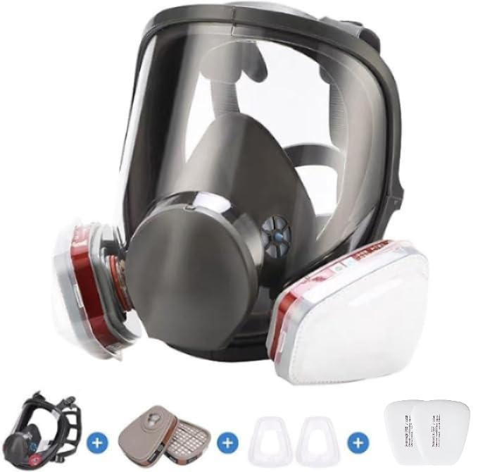 Divik Professional Full Face Respirator Gas Mask - Painting, Welding, Polishing, Wood Working And Other Work Protection Against Dust, Staining, Sanding Gas Mask (1Pcs)-image-47