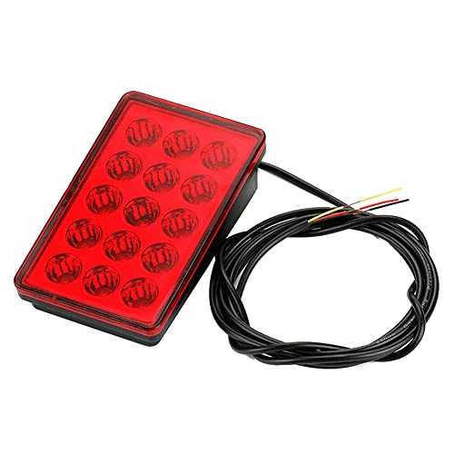 JIVIMOCO Luz de Freno LED para AutomóVil 15LED F1 Estilo Universal Pilot Light Car Spoiler Trasero Luz de Freno LED Luz Trasera Rojo