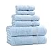 Superior Egyptian Cotton 6-Piece Towel Set, Light Blue